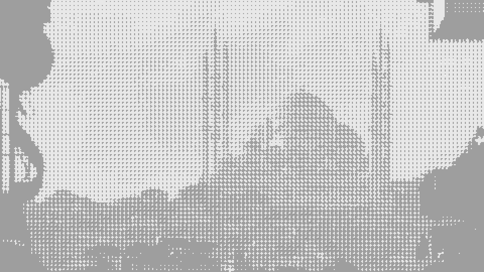 A hillside skyline with a domed building and minarets